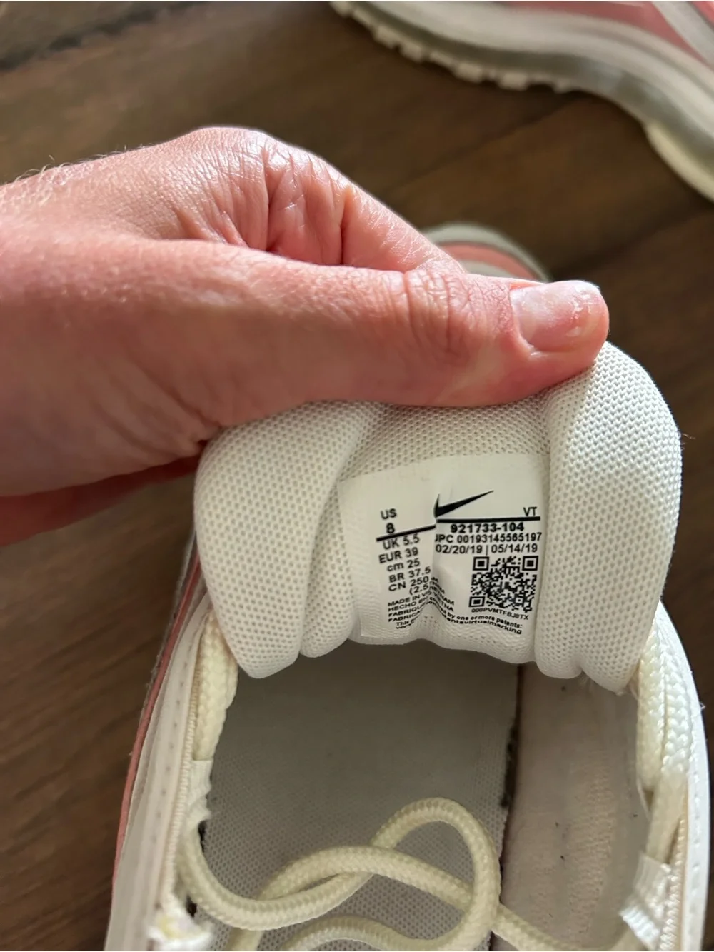 Nike Pink and White Women's Athletic Sneakers